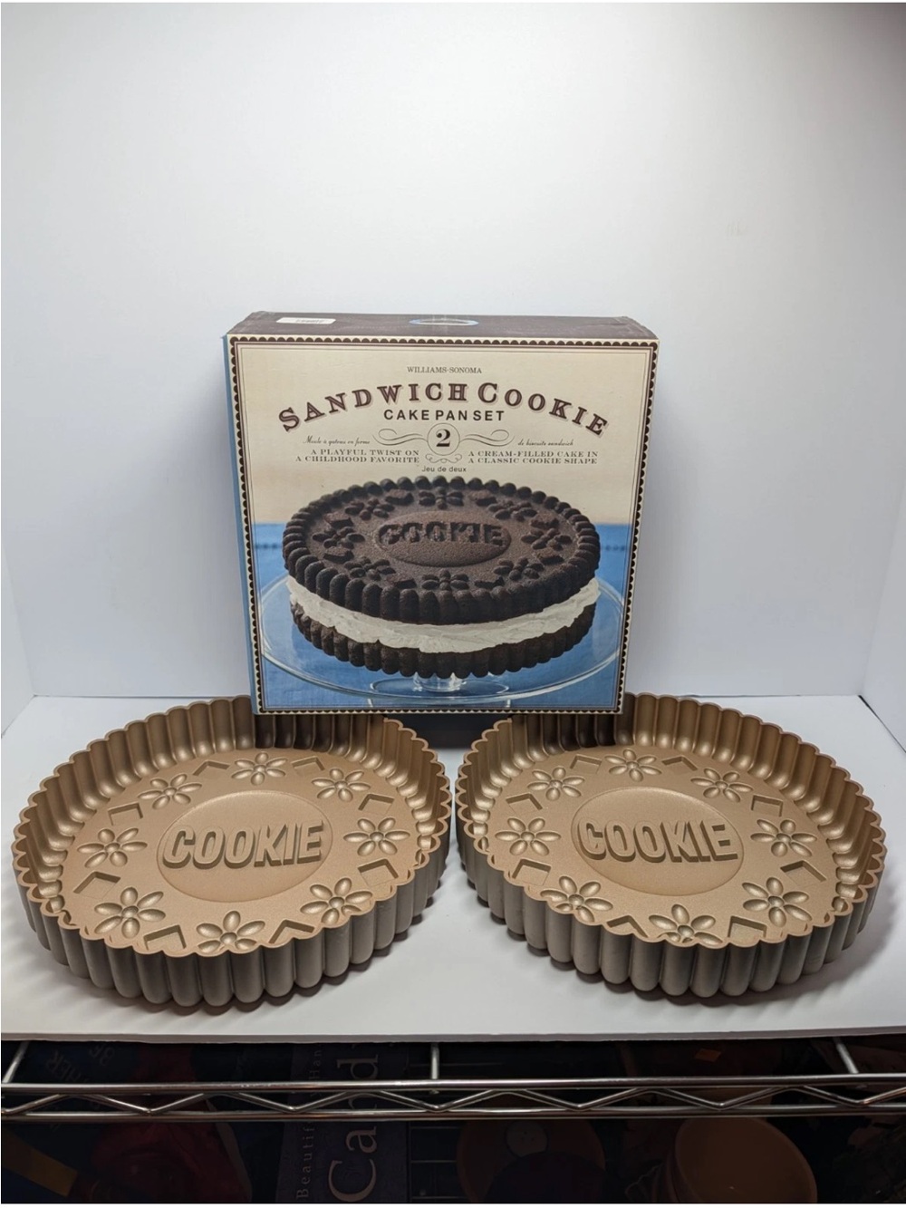 Williams-Sonoma Chicago Metallic 9x9” ‘Cookie’ Sandwich Cake Set of 2